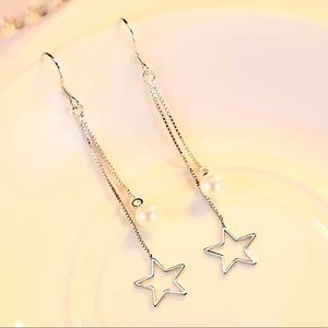🌟 Sterling Silver 925 Pearl Star ⭐️ Earrings
